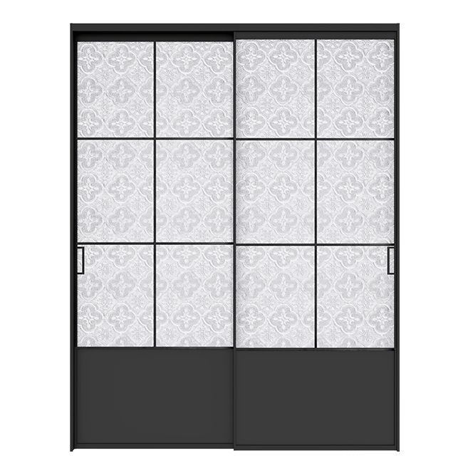 hingeddoor25 Grid-style sliding door - Image 1